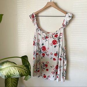 Torrid | Super Soft Floral Ruffle Sleeve Tank